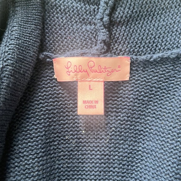 Lilly Pulitzer Navy Cardigan - Picture 2 of 4
